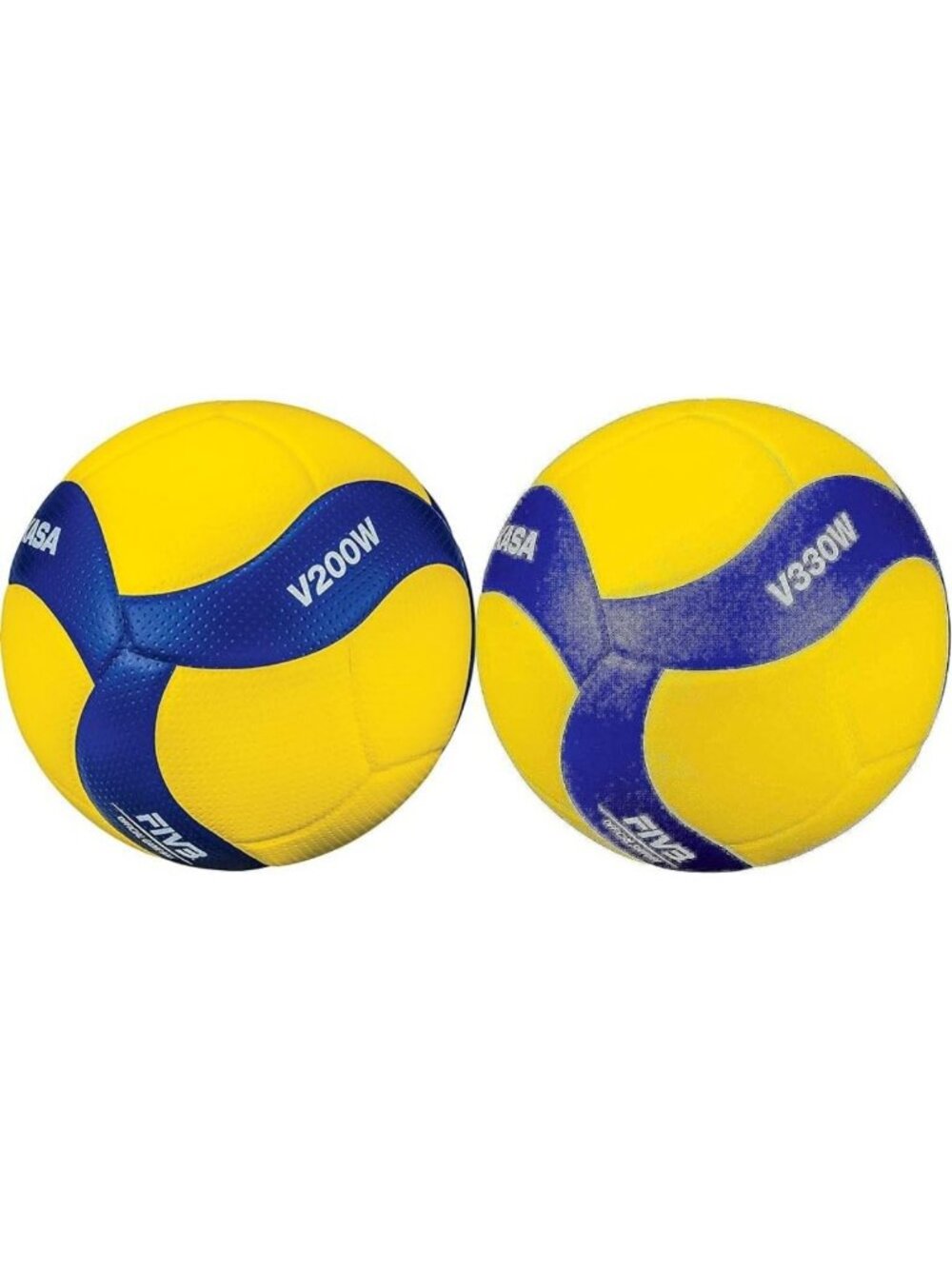Indoor Competition Volleyball Set - V200W & V330W, Blue/Yellow, Perfect for